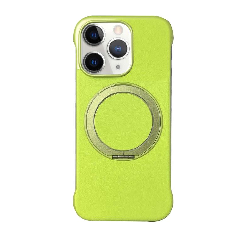 Frameless Leather-Skin PC MagSafe Holder Phone Case, For iPhone 12 Pro, For iPhone 11 Pro Max, For iPhone 11