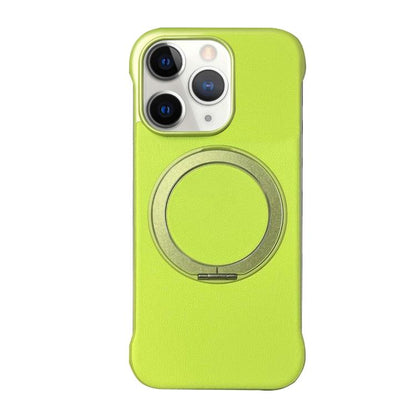 Frameless Leather-Skin PC MagSafe Holder Phone Case, For iPhone 12 Pro, For iPhone 11 Pro Max, For iPhone 11