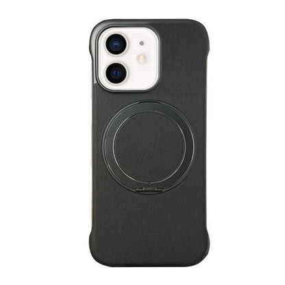 Frameless Leather-Skin PC MagSafe Holder Phone Case, For iPhone 13, For iPhone 12, For iPhone 12 Pro Max