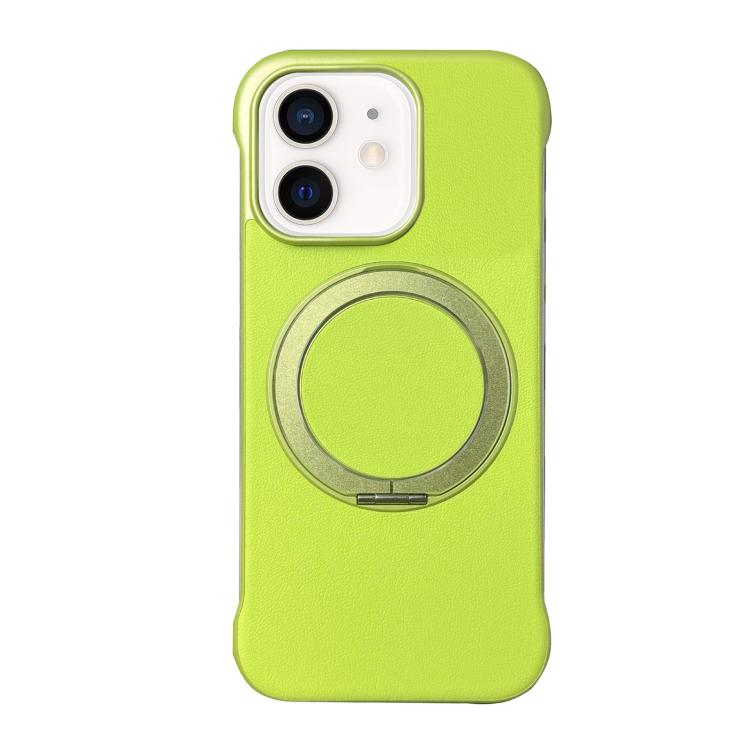 Frameless Leather-Skin PC MagSafe Holder Phone Case, For iPhone 13, For iPhone 12, For iPhone 12 Pro Max