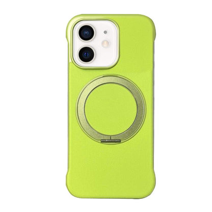 Frameless Leather-Skin PC MagSafe Holder Phone Case, For iPhone 13, For iPhone 12, For iPhone 12 Pro Max