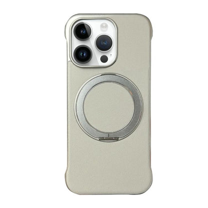 Frameless Leather-Skin PC MagSafe Holder Phone Case, For iPhone 13, For iPhone 12, For iPhone 12 Pro Max