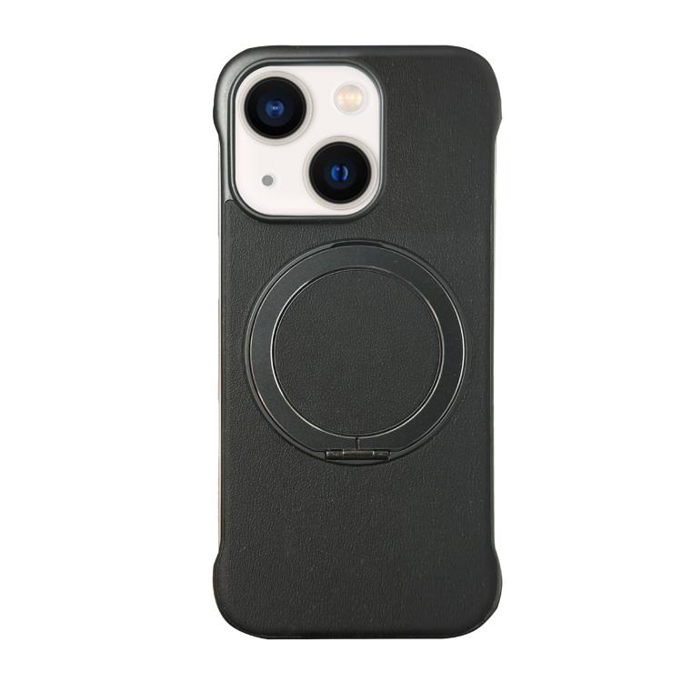 Frameless Leather-Skin PC MagSafe Holder Phone Case, For iPhone 13, For iPhone 12, For iPhone 12 Pro Max