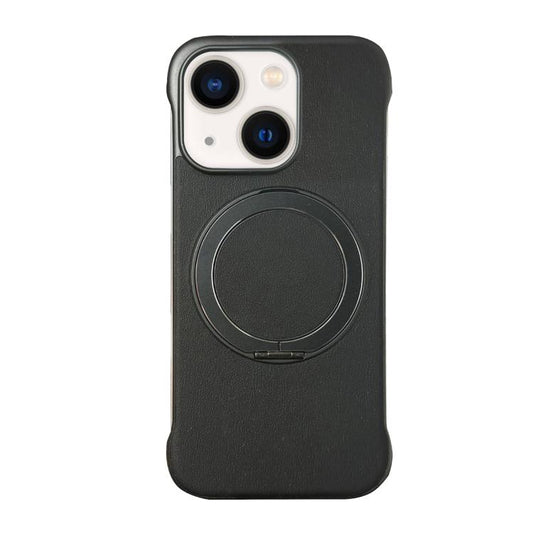 Frameless Leather-Skin PC MagSafe Holder Phone Case, For iPhone 13, For iPhone 12, For iPhone 12 Pro Max