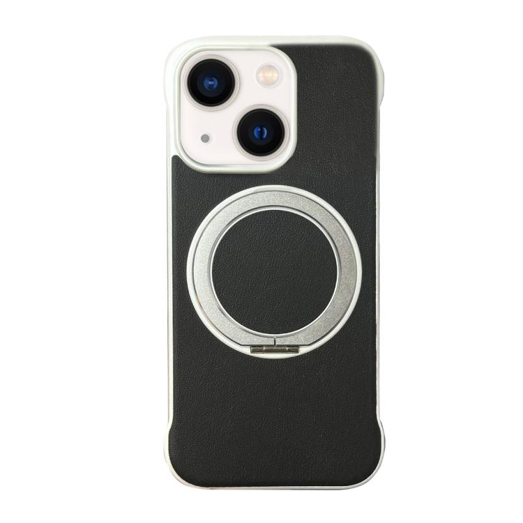 Frameless Leather-Skin PC MagSafe Holder Phone Case, For iPhone 13, For iPhone 12, For iPhone 12 Pro Max