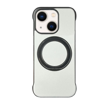 Frameless Leather-Skin PC MagSafe Holder Phone Case, For iPhone 13, For iPhone 12, For iPhone 12 Pro Max