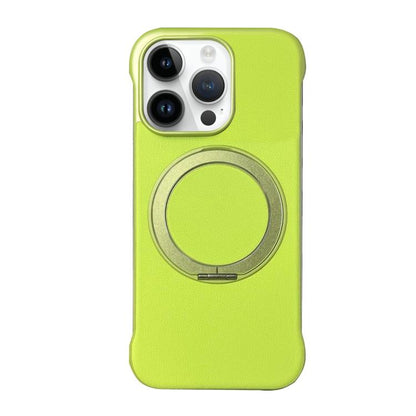 Frameless Leather-Skin PC MagSafe Holder Phone Case, For iPhone 14 Plus, For iPhone 14, For iPhone 14 Pro