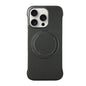 Frameless Leather-Skin PC MagSafe Holder Phone Case, For iPhone 15 Pro, For iPhone 15 Plus, For iPhone 15