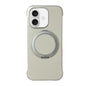 Frameless Leather-Skin PC MagSafe Holder Phone Case, For iPhone 16 Plus, For iPhone 16, For iPhone 15 Pro Max