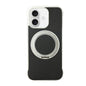 Frameless Leather-Skin PC MagSafe Holder Phone Case, For iPhone 16 Plus, For iPhone 16, For iPhone 15 Pro Max
