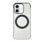 Frameless Leather-Skin PC MagSafe Holder Phone Case, For iPhone 16 Plus, For iPhone 16, For iPhone 15 Pro Max