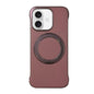 Frameless Leather-Skin PC MagSafe Holder Phone Case, For iPhone 16 Plus, For iPhone 16, For iPhone 15 Pro Max