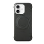 Frameless Leather-Skin PC MagSafe Holder Phone Case, For iPhone 16 Plus, For iPhone 16, For iPhone 15 Pro Max