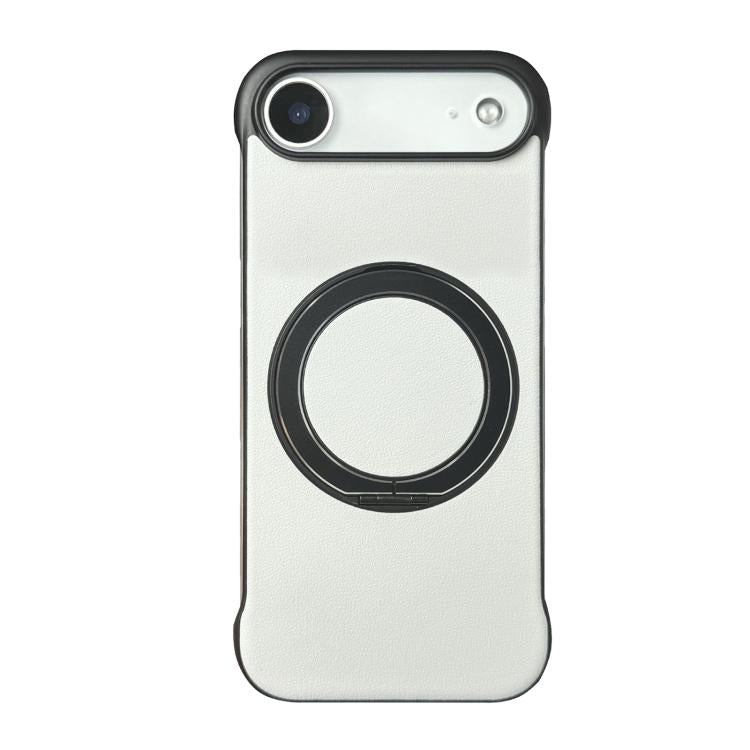 Frameless Leather-Skin PC MagSafe Holder Phone Case, For iPhone Air, For iPhone 16 Pro Max, For iPhone 16 Pro