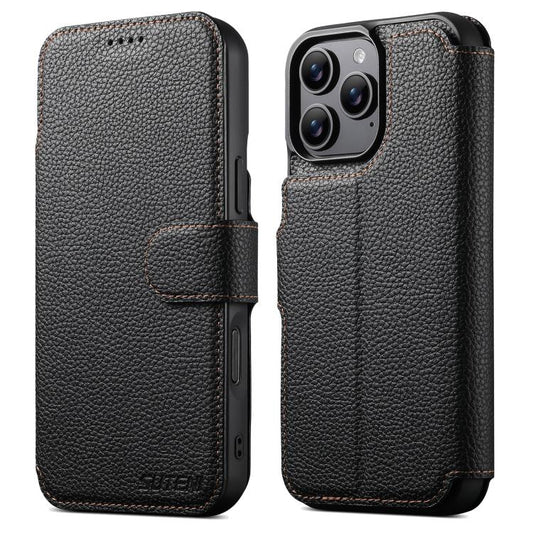 Suteni Q05 -in-1 Multi-function MagSafe Wallet Big Litchi Leather Phone Case, For iPhone 14 Pro, For iPhone 14 Pro Max, For iPhone 13 Pro Max, For iPhone 13 Pro, For iPhone 13