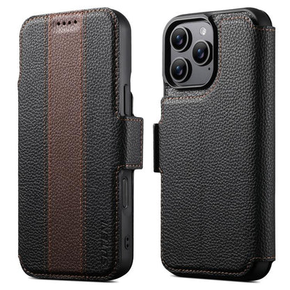 Suteni Q08 2-in-1 Multi-function Magnetic Wallet Big Litchi Vegan Leather Phone Case, For iPhone 16 Pro Max, For iPhone 16 Pro, For iPhone 16, For iPhone 15 Pro Max, For iPhone 15 Pro, For iPhone 15