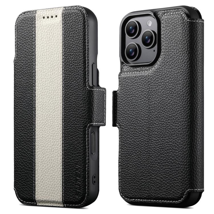 Suteni Q08 2-in-1 Multi-function Magnetic Wallet Big Litchi Vegan Leather Phone Case, For iPhone 14, For iPhone 14 Pro, For iPhone 14 Pro Max, For iPhone 13 Pro Max, For iPhone 13 Pro, For iPhone 13