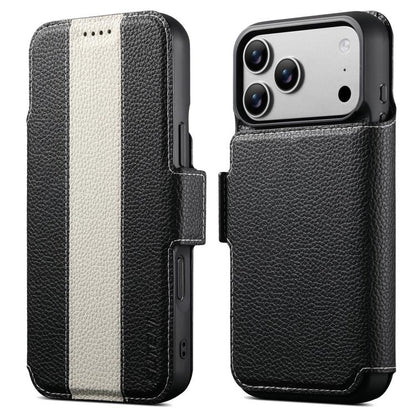 Suteni Q08 2-in-1 Multi-function Magnetic Wallet Big Litchi Vegan Leather Phone Case, For iPhone 18, For iPhone 18 Pro, For iPhone 18 Pro Max, For iPhone 17 Pro Max, For iPhone 17 Pro, For iPhone 17
