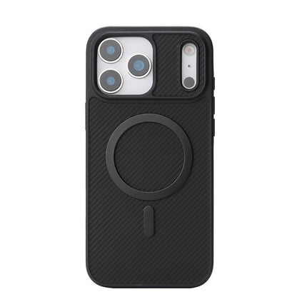 Carbon Fiber MagSafe Faux Leather Phone Case, For iPhone 17 Pro, For iPhone 17, For iPhone Air, For iPhone 16 Pro Max