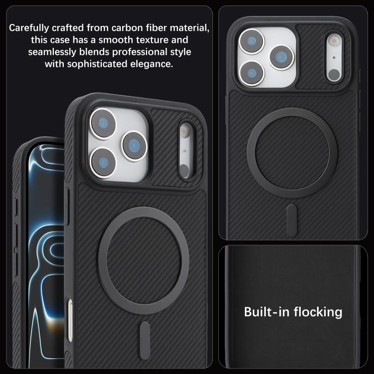 Carbon Fiber MagSafe Faux Leather Phone Case, For iPhone 17 Pro, For iPhone 17, For iPhone Air, For iPhone 16 Pro Max