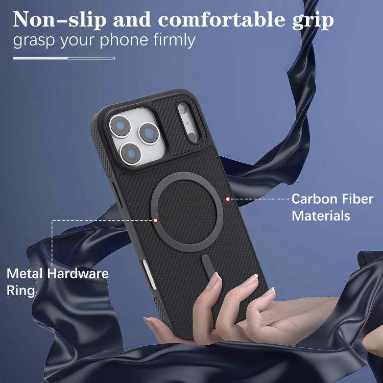 Carbon Fiber MagSafe Faux Leather Phone Case, For iPhone 17 Pro, For iPhone 17, For iPhone Air, For iPhone 16 Pro Max