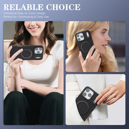 Carbon Fiber MagSafe Faux Leather Phone Case, For iPhone 17 Pro, For iPhone 17, For iPhone Air, For iPhone 16 Pro Max
