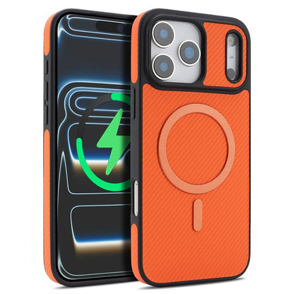Carbon Fiber MagSafe Faux Leather Phone Case, For iPhone 17 Pro, For iPhone 17, For iPhone Air, For iPhone 16 Pro Max