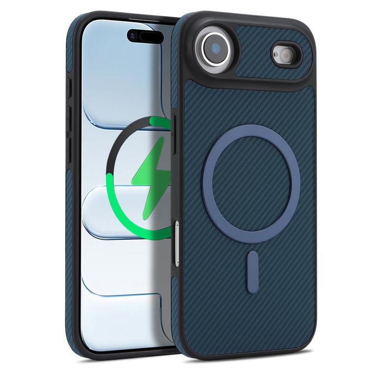 Carbon Fiber MagSafe Faux Leather Phone Case, For iPhone 17 Pro, For iPhone 17, For iPhone Air, For iPhone 16 Pro Max