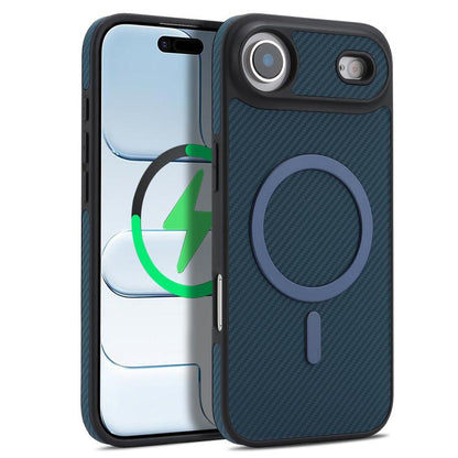 Carbon Fiber MagSafe Faux Leather Phone Case, For iPhone 17 Pro, For iPhone 17, For iPhone Air, For iPhone 16 Pro Max