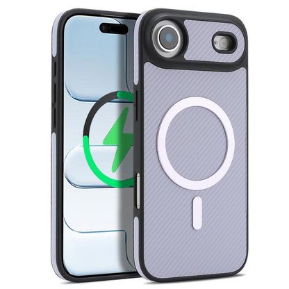 Carbon Fiber MagSafe Faux Leather Phone Case, For iPhone 17 Pro, For iPhone 17, For iPhone Air, For iPhone 16 Pro Max