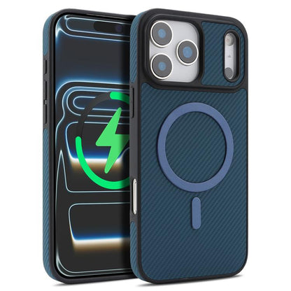 Carbon Fiber MagSafe Faux Leather Phone Case, For iPhone Duo, For iPhone 18 Pro, For iPhone 18 Pro Max, For iPhone 17 Pro Max