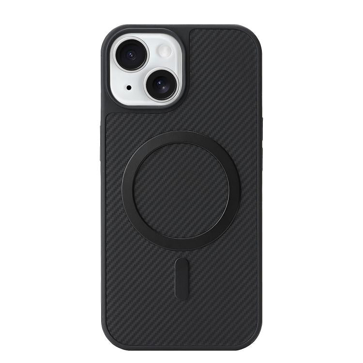 Carbon Fiber MagSafe Faux Leather Phone Case, For iPhone 14, For iPhone 14 Pro, For iPhone 14 Pro Max, For iPhone 13 Pro Max