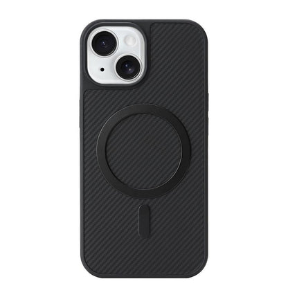 Carbon Fiber MagSafe Faux Leather Phone Case, For iPhone 14, For iPhone 14 Pro, For iPhone 14 Pro Max, For iPhone 13 Pro Max