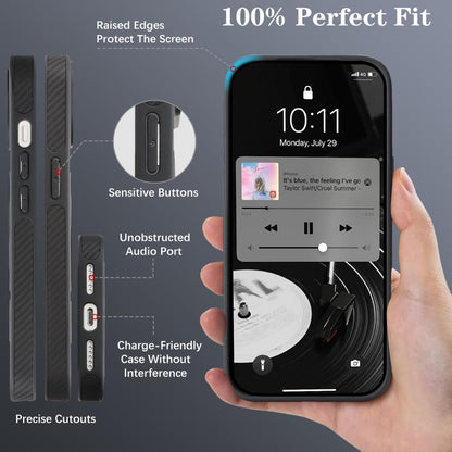 Carbon Fiber MagSafe Faux Leather Phone Case, For iPhone 14, For iPhone 14 Pro, For iPhone 14 Pro Max, For iPhone 13 Pro Max