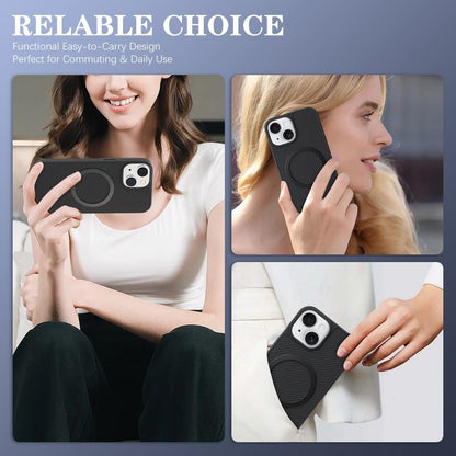 Carbon Fiber MagSafe Faux Leather Phone Case, For iPhone 14, For iPhone 14 Pro, For iPhone 14 Pro Max, For iPhone 13 Pro Max