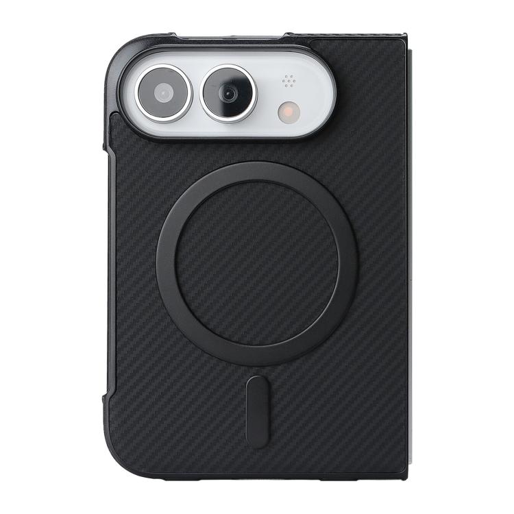 Carbon Fiber MagSafe Faux Leather Phone Case, For iPhone Duo, For iPhone 18 Pro, For iPhone 18 Pro Max, For iPhone 17 Pro Max