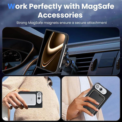 Carbon Fiber MagSafe Faux Leather Phone Case, For iPhone Duo, For iPhone 18 Pro, For iPhone 18 Pro Max, For iPhone 17 Pro Max