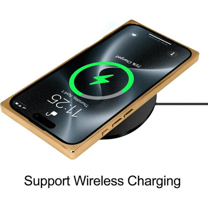 Right Angle Square Electroplated CD Pattern TPU MagSafe Phone Case, For iPhone 17 Pro Max, For iPhone 17 Pro, For iPhone 17