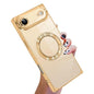 Right Angle Square Electroplated CD Pattern TPU MagSafe Phone Case, For iPhone Air, For iPhone 16 Pro Max, For iPhone 16 Pro