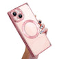 Right Angle Square Electroplated CD Pattern TPU MagSafe Phone Case, For iPhone 15 Pro, For iPhone 15 Plus, For iPhone 15