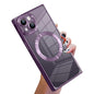 Right Angle Square Electroplated CD Pattern TPU MagSafe Phone Case, For iPhone 14 Plus, For iPhone 14, For iPhone 14 Pro