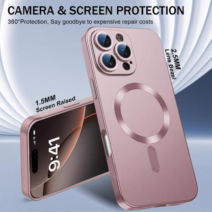 Ultra thin Metallic TPU MagSafe Phone Case with Lens Film, For iPhone 16 Pro Max, For iPhone 16 Pro, For iPhone 16 Plus, For iPhone 16, For iPhone 15 Pro Max, For iPhone 15 Pro