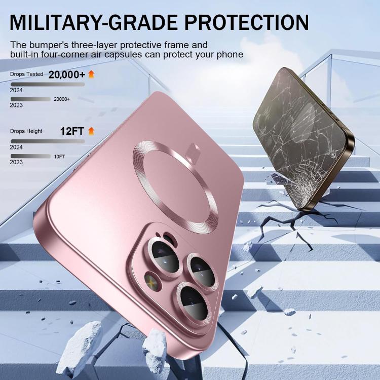 Ultra thin Metallic TPU MagSafe Phone Case with Lens Film, For iPhone 16 Pro Max, For iPhone 16 Pro, For iPhone 16 Plus, For iPhone 16, For iPhone 15 Pro Max, For iPhone 15 Pro