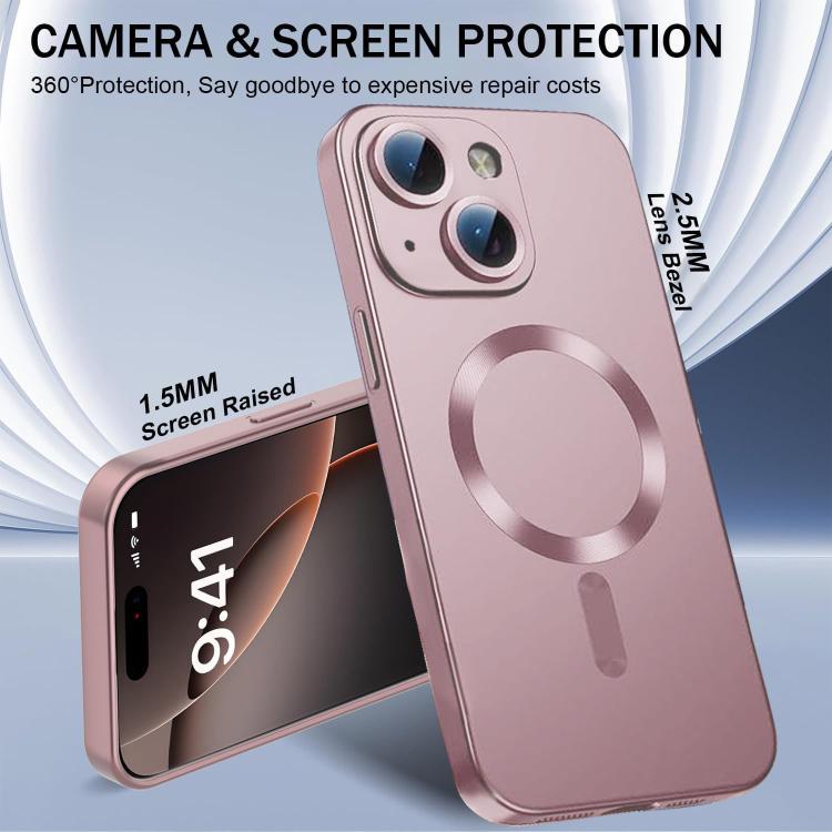 Ultra thin Metallic TPU MagSafe Phone Case with Lens Film, For iPhone 15 Plus, For iPhone 15, For iPhone 14 Plus, For iPhone 14, For iPhone 14 Pro, For iPhone 14 Pro Max