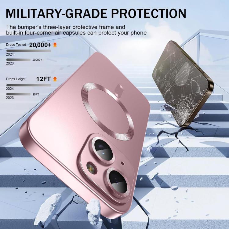 Ultra thin Metallic TPU MagSafe Phone Case with Lens Film, For iPhone 15 Plus, For iPhone 15, For iPhone 14 Plus, For iPhone 14, For iPhone 14 Pro, For iPhone 14 Pro Max