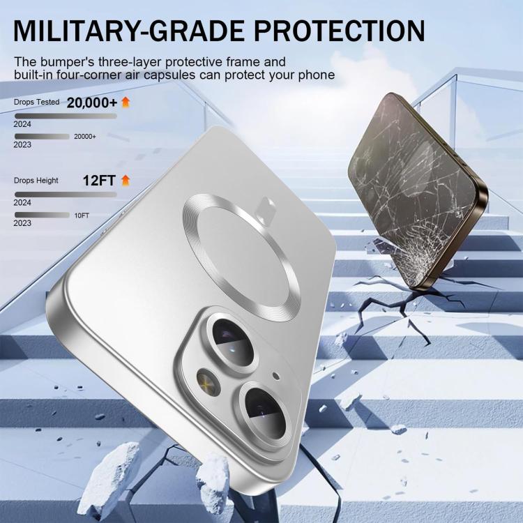 Ultra thin Metallic TPU MagSafe Phone Case with Lens Film, For iPhone 13