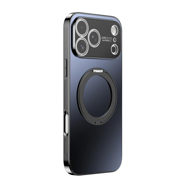 360 Degree Rotating Holder MagSafe Electroplated Phone Case with Lens Cover, For iPhone 17 Pro Max, For iPhone 17 Pro, For iPhone 17