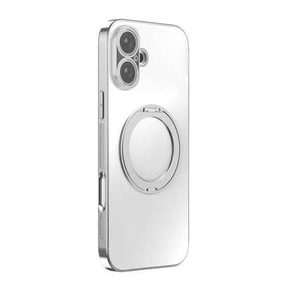 360 Degree Rotating Holder MagSafe Electroplated Phone Case with Lens Cover, For iPhone 17 Pro Max, For iPhone 17 Pro, For iPhone 17
