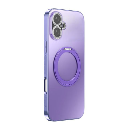 360 Degree Rotating Holder MagSafe Electroplated Phone Case with Lens Cover, For iPhone 17 Pro Max, For iPhone 17 Pro, For iPhone 17