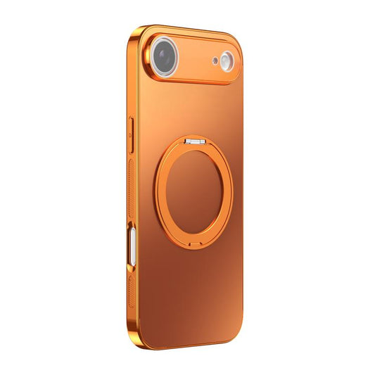 360 Degree Rotating Holder MagSafe Electroplated Phone Case with Lens Cover, For iPhone Air, For iPhone 16 Pro Max, For iPhone 16 Pro